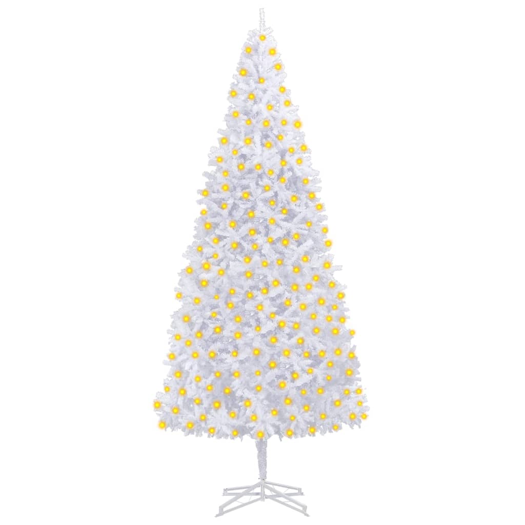 vidaXL Brad de Crăciun artificial pre-iluminat, alb, 400 cm