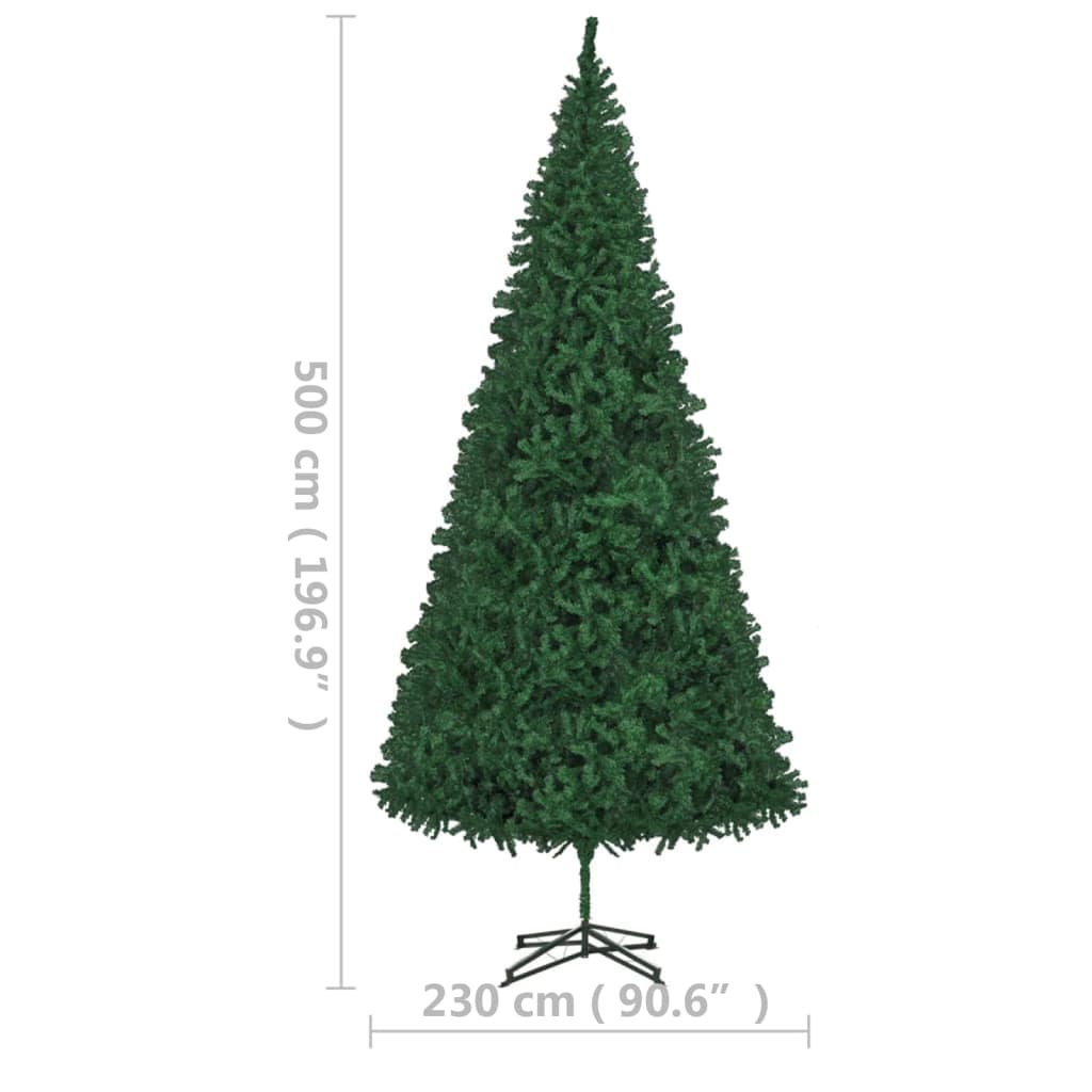Zöld megvilágított műkarácsonyfa 500 cm 