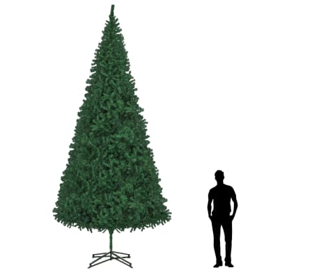 vidaXL K&uuml;nstlicher Weihnachtsbaum mit Beleuchtung 500 cm Gr&uuml;n