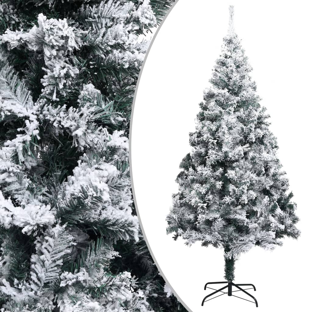 

vidaXL Kunstkerstboom met LED's en sneeuwvlokken PVC 300 cm groen