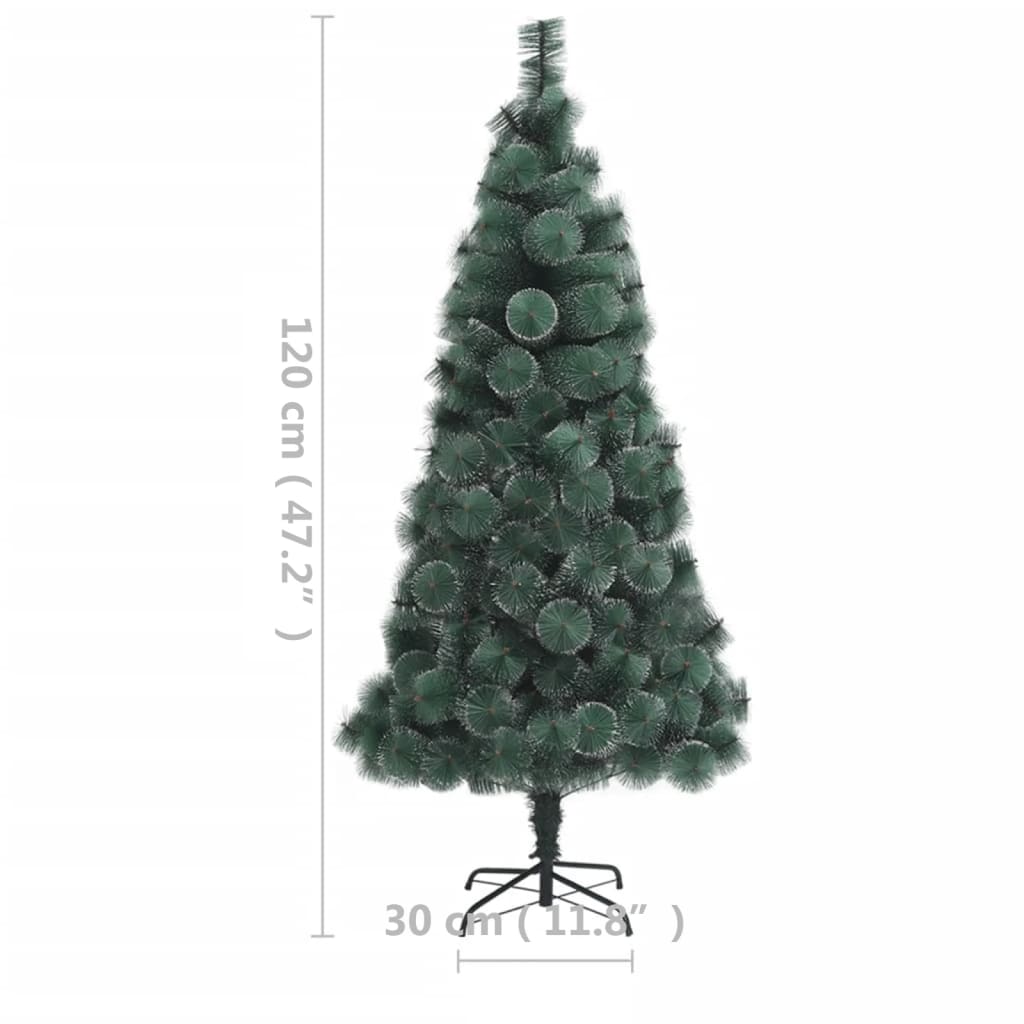 mākslīgā Ziemassvētku egle ar statīvu, LED, 120 cm, PET, zaļa | Stepinfit.lv