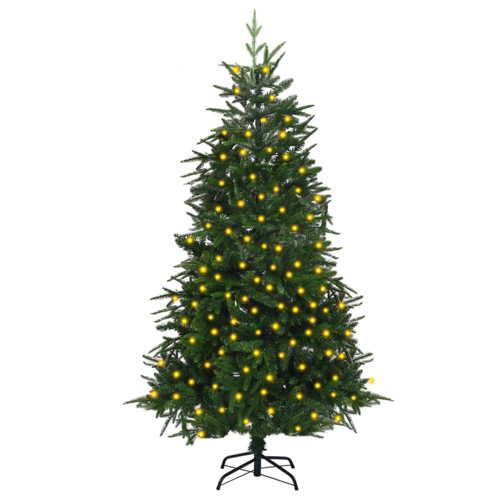 vidaXL Brad de Crăciun artificial pre-iluminat, verde, 180 cm, PVC&PE