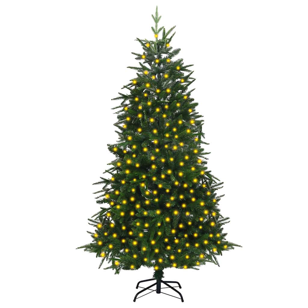 vidaXL Tekojoulukuusi esivalaistu vihreä 240 cm PVC ja PE