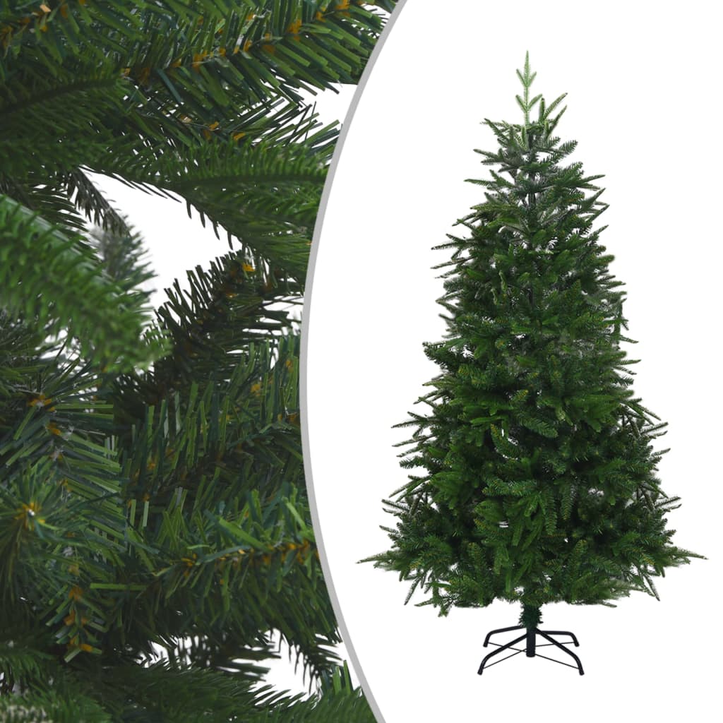 Umělý vánoční stromek s LED diodami zelený 240 cm PVC a PE