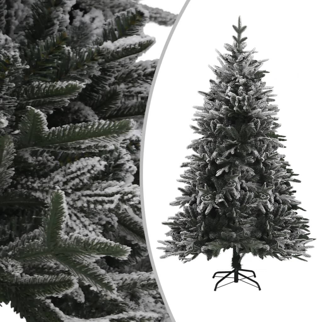 

vidaXL Kunstkerstboom met LED's en sneeuw 210 cm PVC en PE