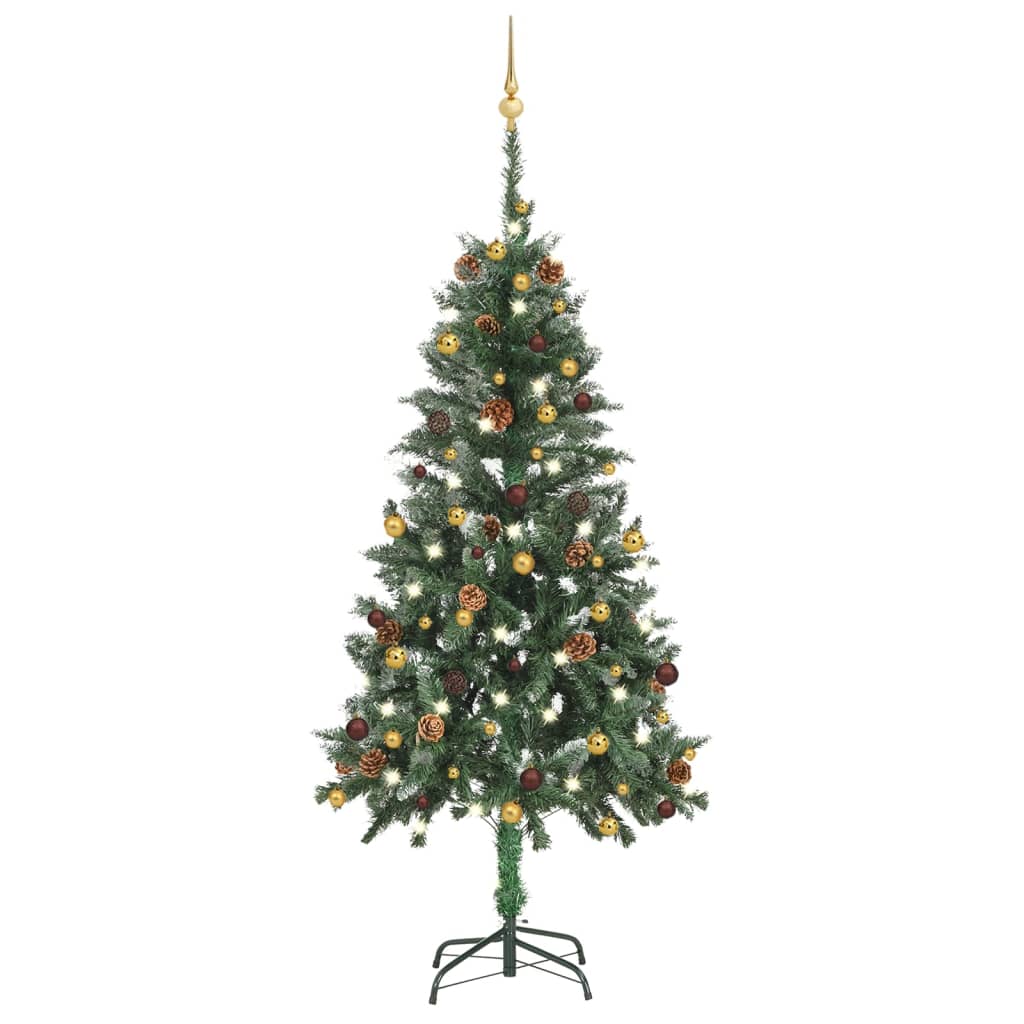 Image of vidaXL Artificial Pre-lit Christmas Tree with Ball Set 150 cm