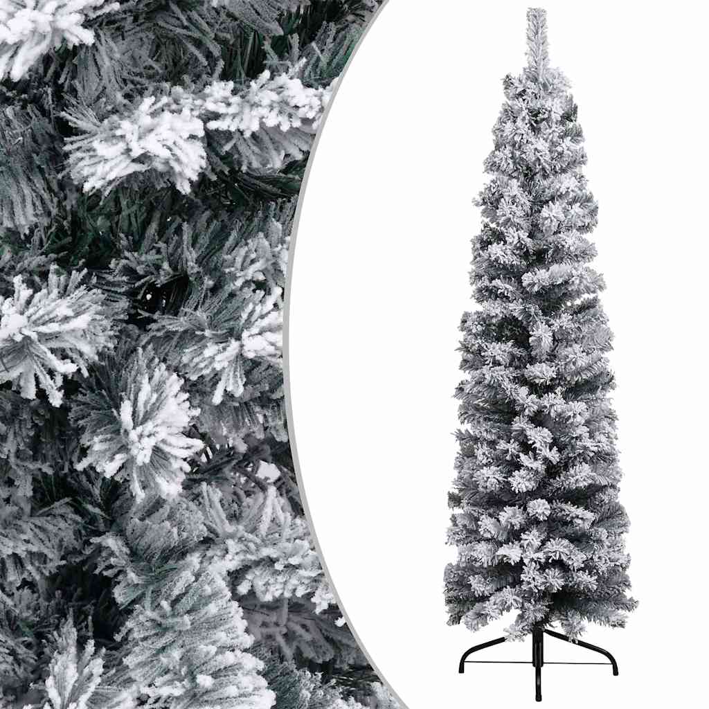 

vidaXL Kerstboom met LED's en kerstballen smal 120 cm PVC groen