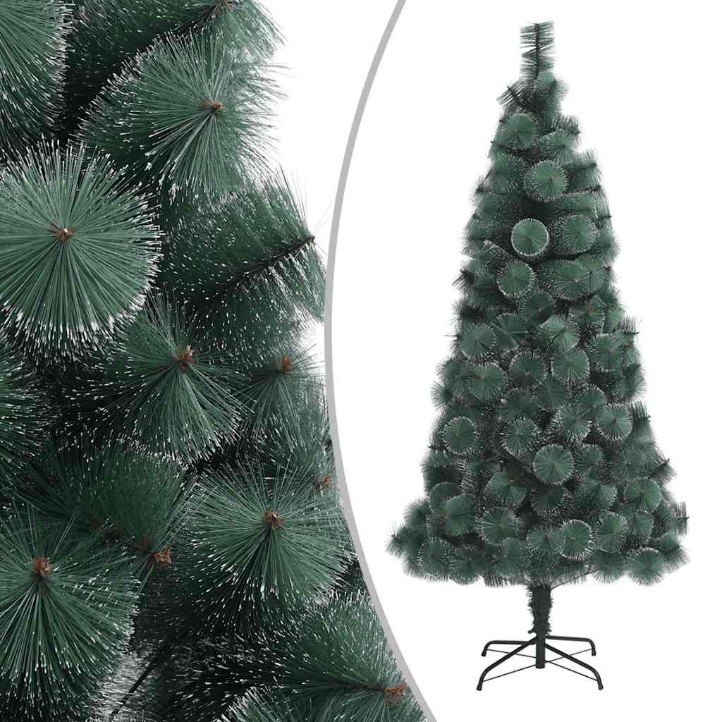 

vidaXL Kunstkerstboom met LED's en kerstballen 150 cm PVC en PE groen