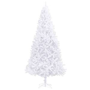 vidaXL Christmas Tree White PVC, Steel, Plastic Extra large
