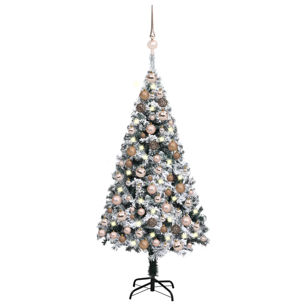 Image of vidaXL Artificial Pre-lit Christmas Tree with Ball Set LEDs Green 120 cm