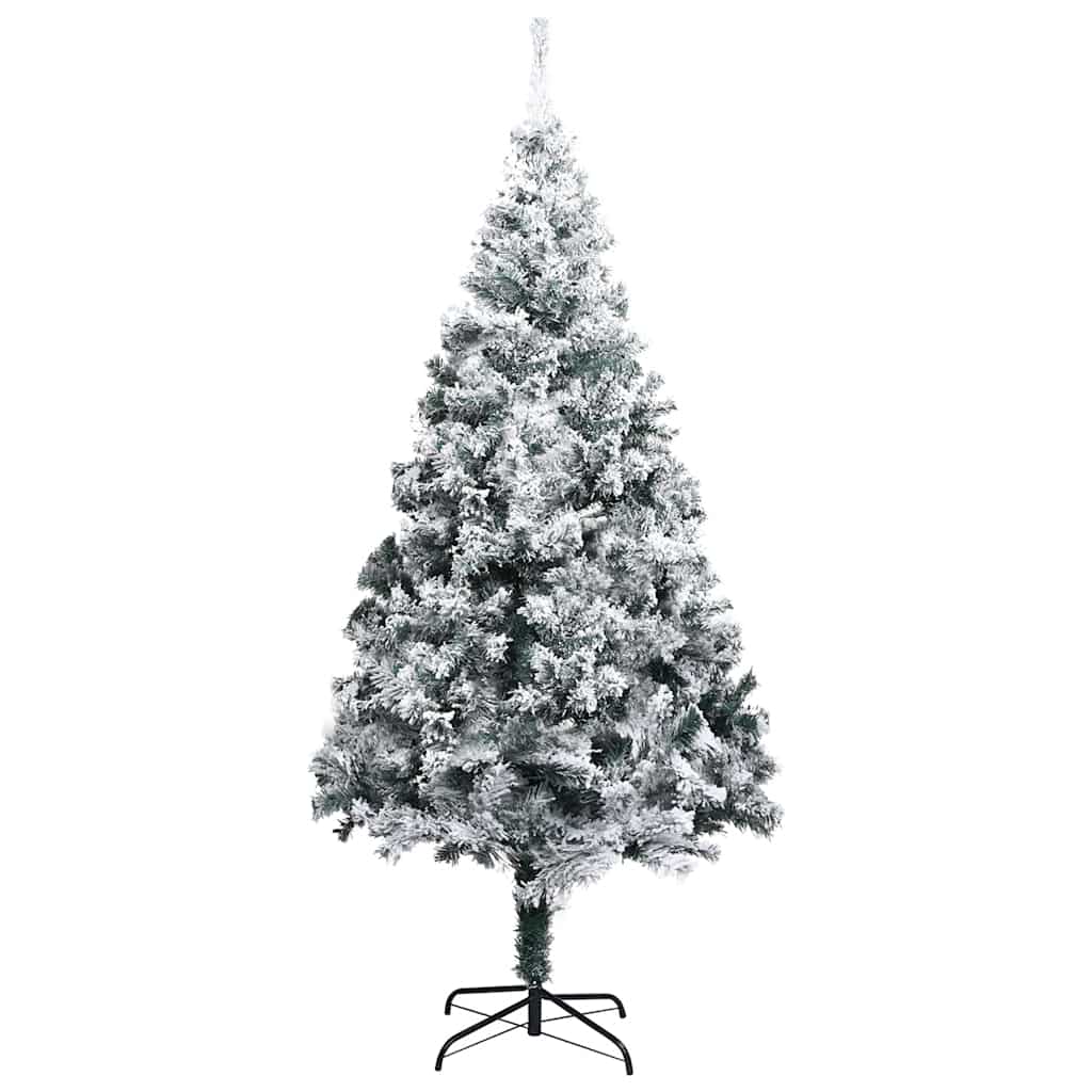 

vidaXL Kunstkerstboom met LED's en kerstballen 210 cm PVC groen