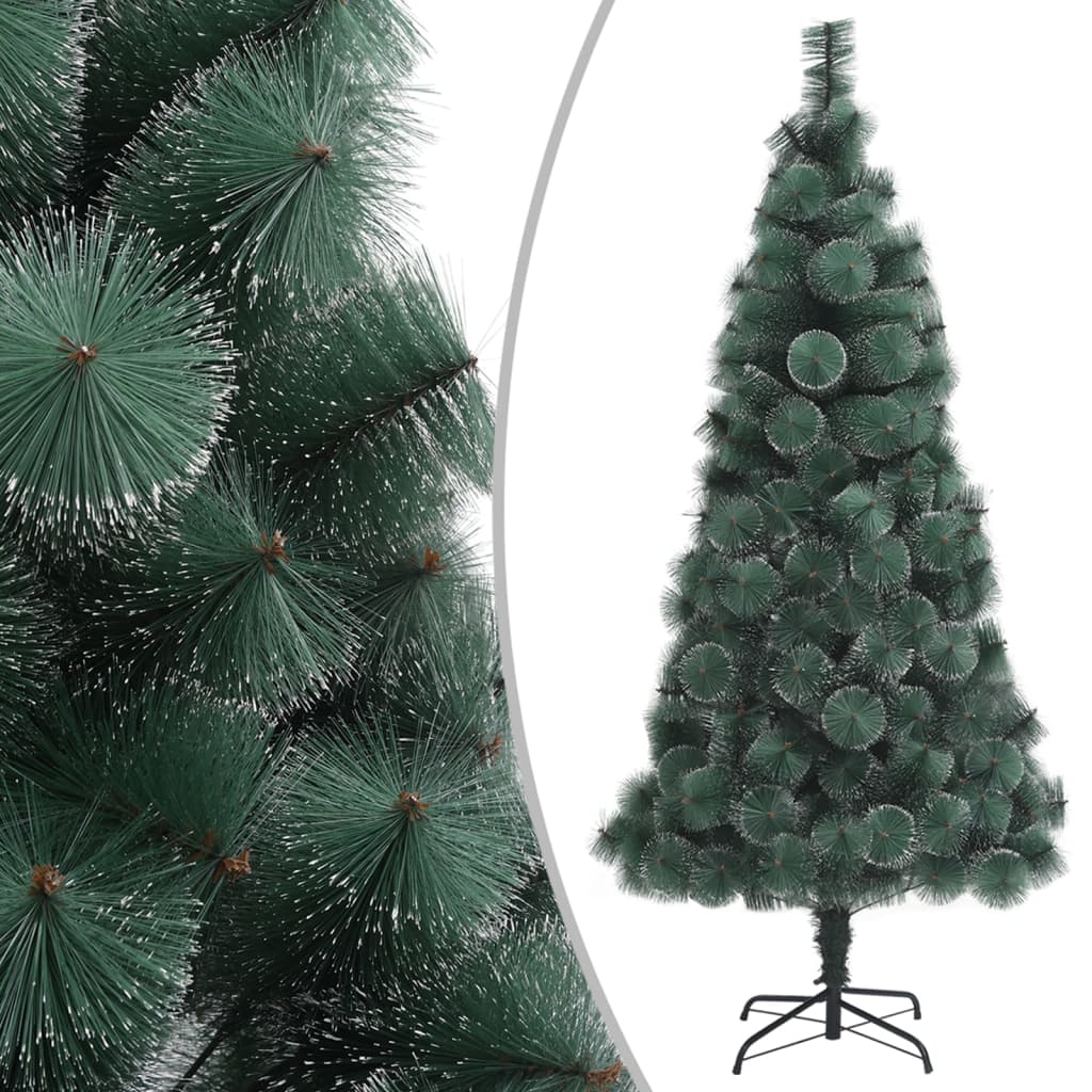 vidaXL Brad Crăciun artificial cu LED-uri&globuri, verde 150 cm PVC&PE