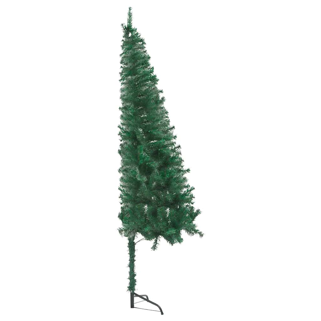 

vidaXL Kunstkerstboom met LED's en kerstballen hoek 120 cm PVC groen