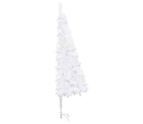 vidaXL Corner Artificial Christmas Tree LEDs&Ball Set White 120 cm PVC