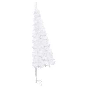 vidaXL Corner Artificial Christmas Tree LEDs&Ball Set White 120 cm PVC