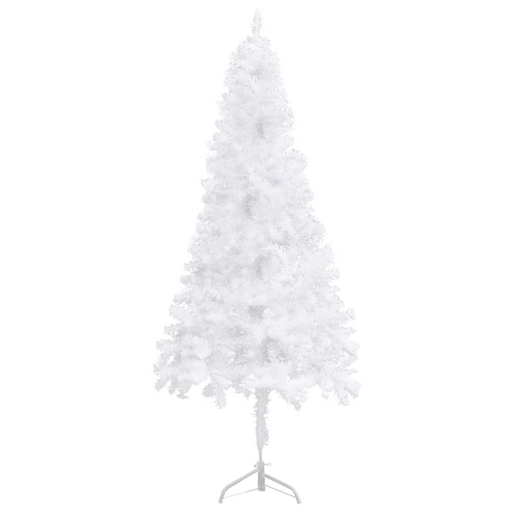 vidaXL Arbre de Noël artificiel d'angle LED et boules blanc 120 cm PVC