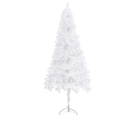 vidaXL Arbre de Noël artificiel d'angle LED et boules blanc 120 cm PVC