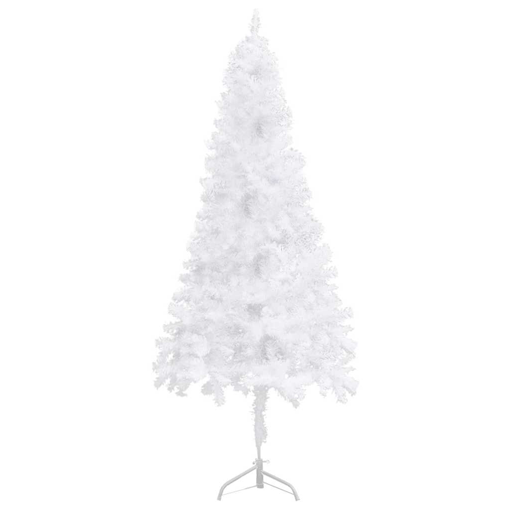 

vidaXL Kunstkerstboom met LED's en kerstballen hoek 150 cm PVC wit