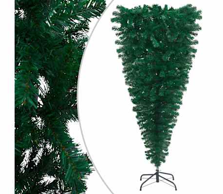 vidaXL Arbre de Noël artificiel renversé pré-éclairé et boules 120 cm