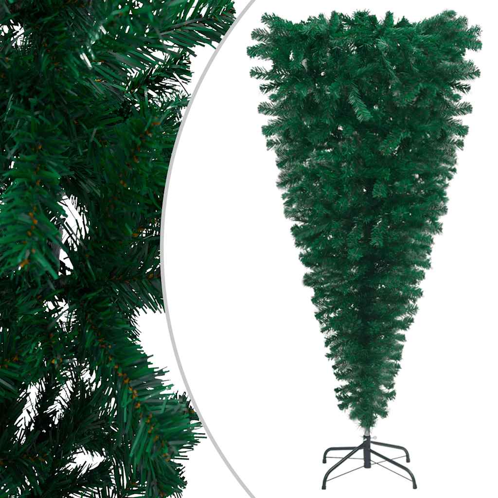 

vidaXL Kunstkerstboom ondersteboven met LED's en kerstballen 120 cm