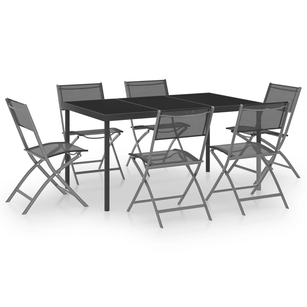 vidaXL 7-delige Tuinset staal