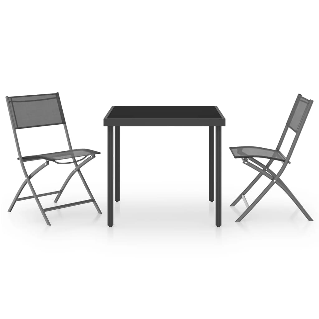 vidaXL 3-delige Tuinset staal