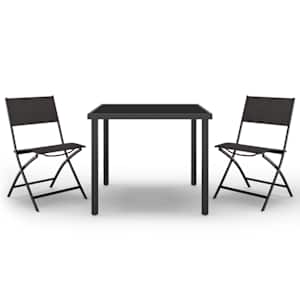 3dílný zahradní jídelní set ocel - obrázek 2