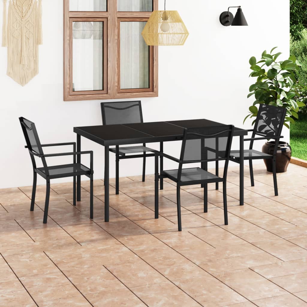 Set Tavolo e sedie da Giardino in plastica effetto rattan, Tomaino 