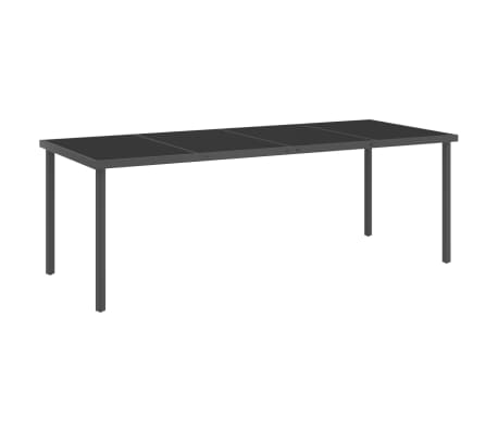 vidaXL Matgrupp f&ouml;r tr&auml;dg&aring;rden 7 delar st&aring;l