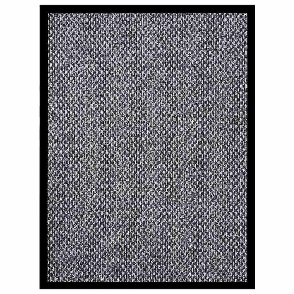 Dørmåtte 60×80 cm - grå loop-pile med skridsikker bund