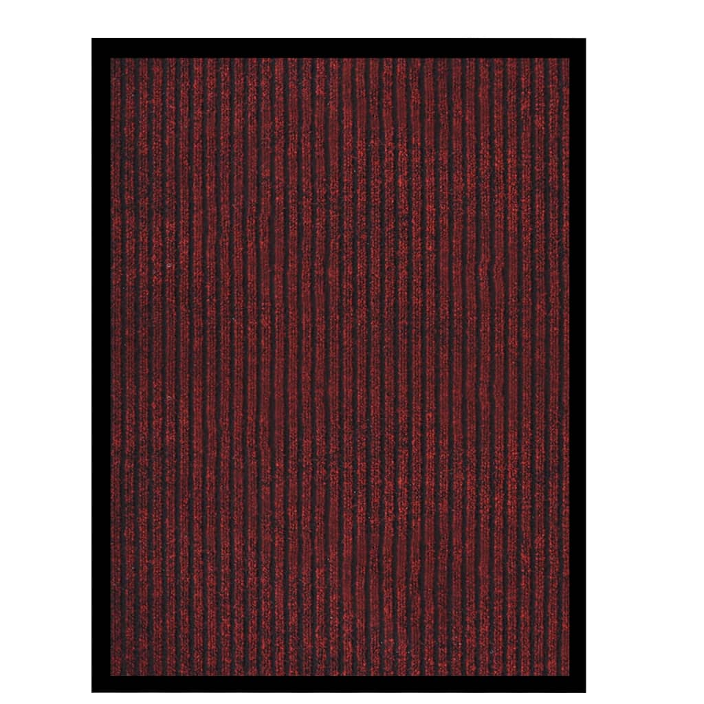 vidaXL Deurmat 60×80 cm gestreept rood