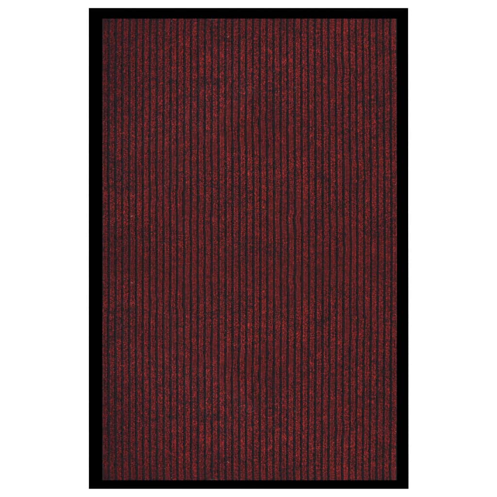 vidaXL dørmåtte 80x120 cm stribet rød