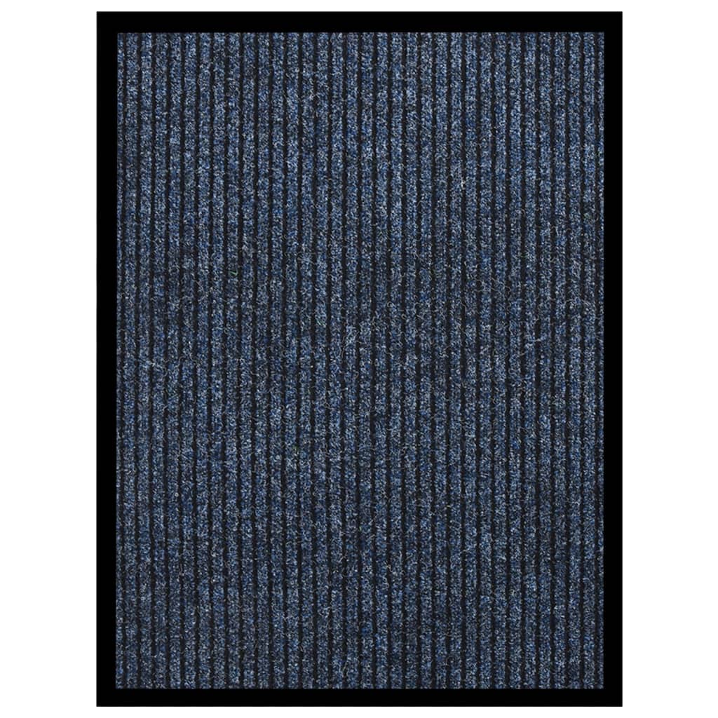 vidaXL Deurmat 60×80 cm gestreept blauw