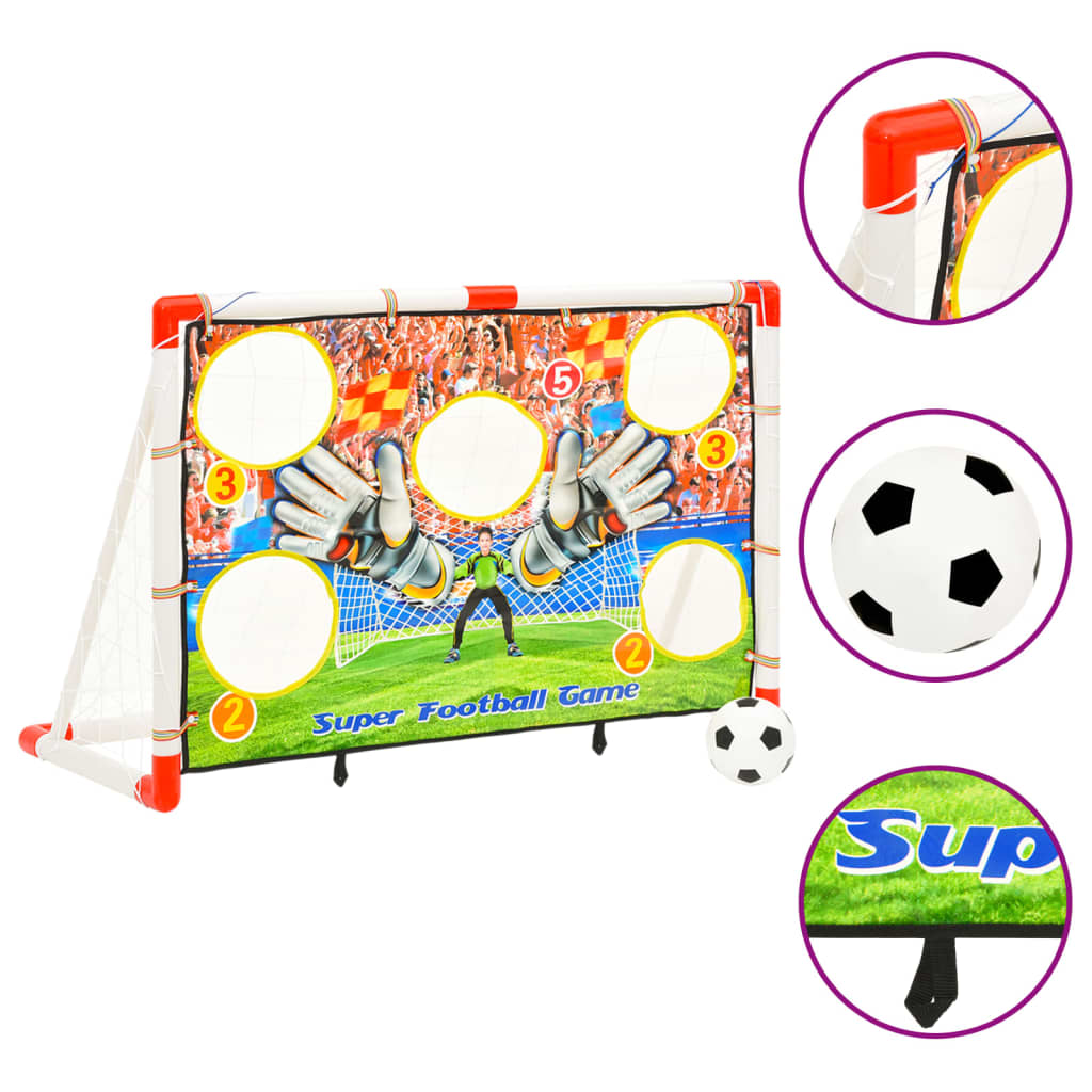 Fußballtor-Set mit Torwand 120x51x77,5 cm | Stepinfit
