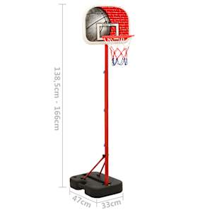 Přenosný basketbalový set nastavitelný 138,5–166 cm - obrázek 8