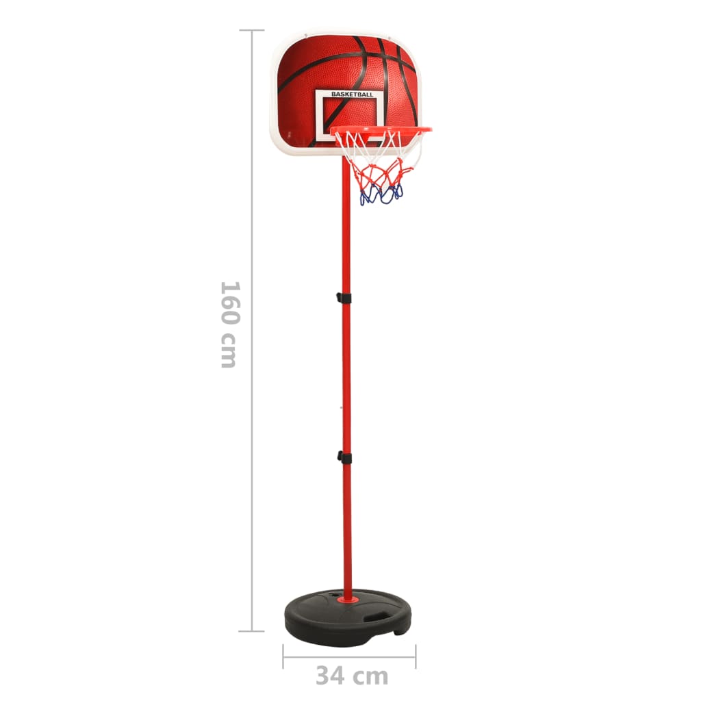  Prenosná basketbalová súprava nastaviteľná 160 cm