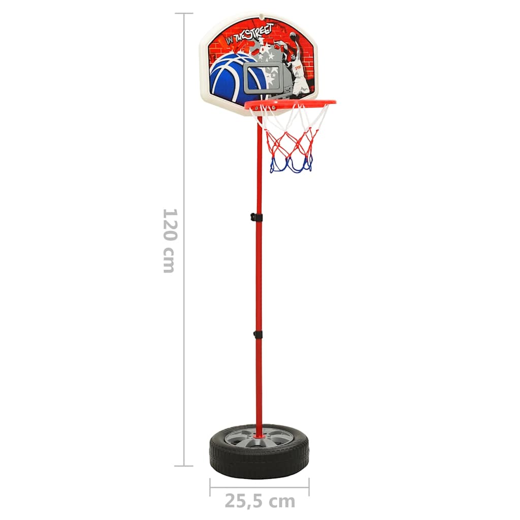  Detská nastaviteľná basketbalová súprava 120 cm