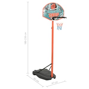Přenosná basketbalová hrací sada nastavitelná 180–230 cm - obrázek 9