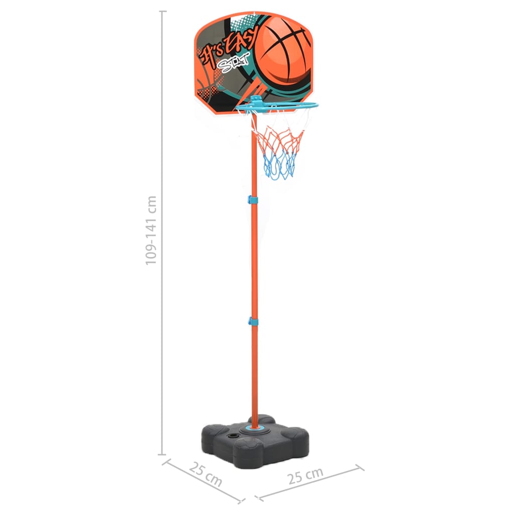  Prenosná basketbalová hracia sada, nastaviteľná 109-141 cm