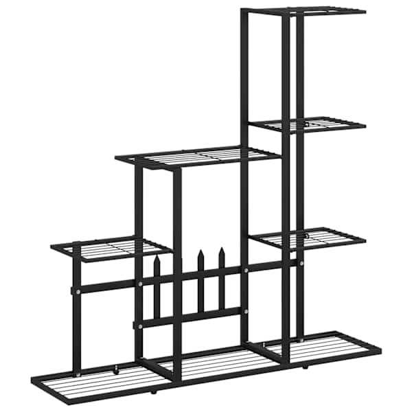vidaXL lillealus, 94.5x25x88 cm, must, metall