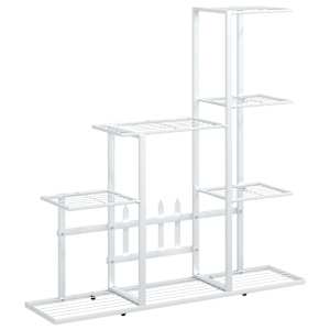 vidaXL lillealus, 94.5x25x88 cm, valge, metall