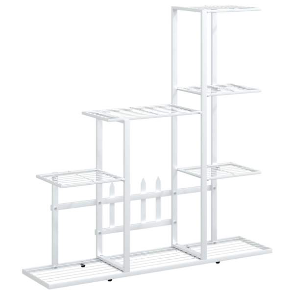 vidaXL lillealus, 94.5x25x88 cm, valge, metall