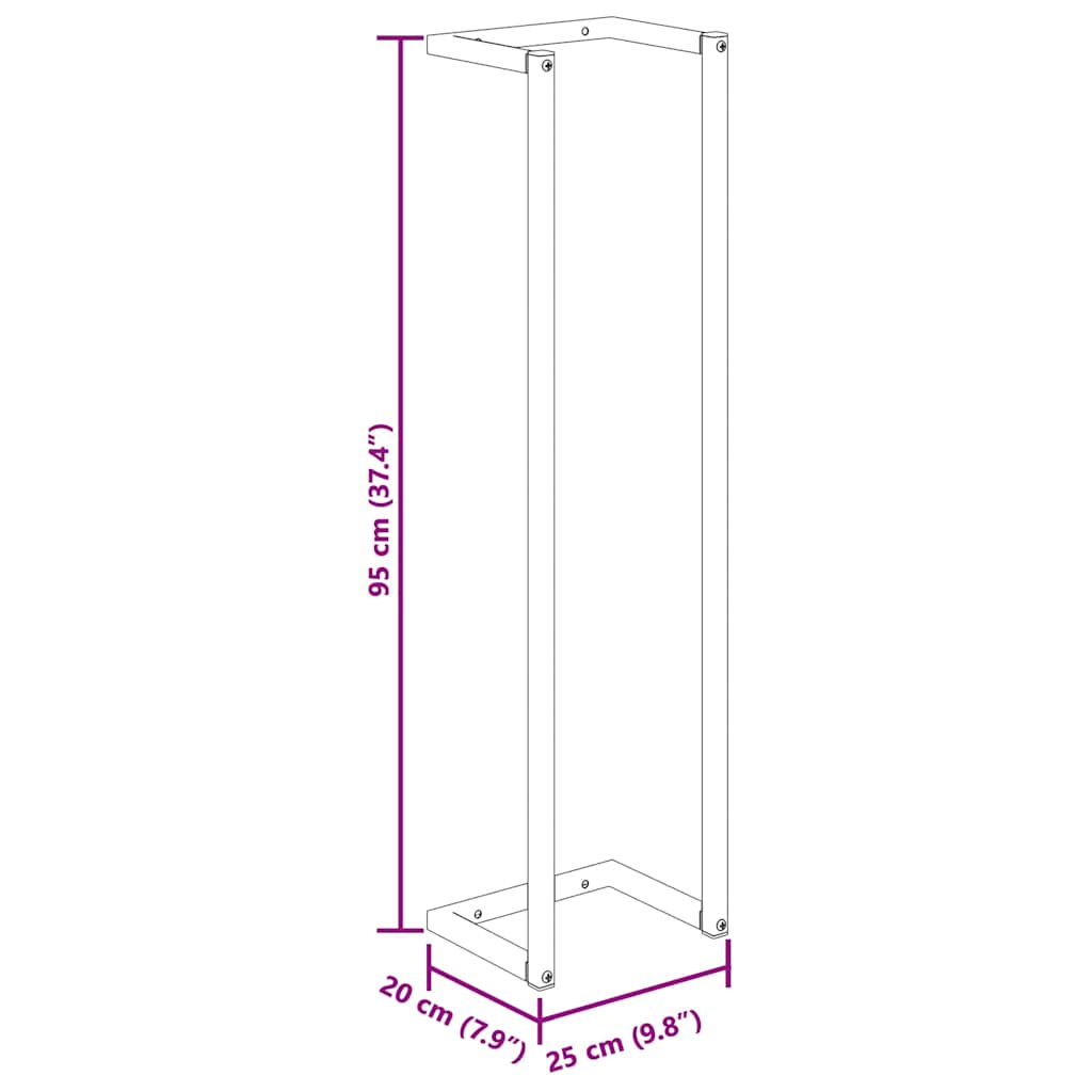 Pyyheteline valkoinen 25x20x95 cm teräs - Image 8