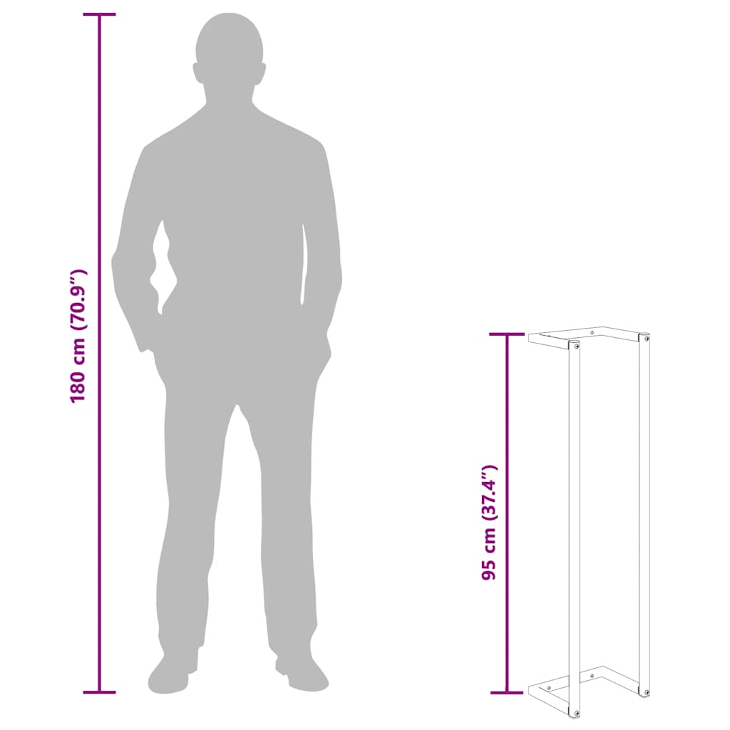 Pyyheteline valkoinen 25x20x95 cm teräs - Image 9