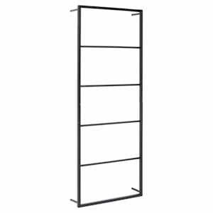 vidaXL r&auml;tikurest, must, 45 x 10 x 115 cm, teras