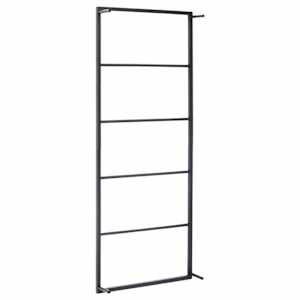 Věšák na ručníky černý 45 x 10 x 115 cm ocel - obrázek 4
