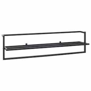 vidaXL r&auml;tikurest, must, 95 x 25 x 22 cm, raud
