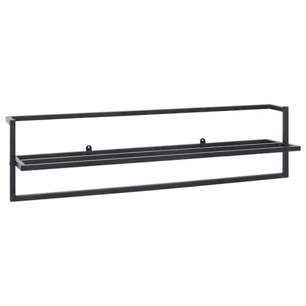 vidaXL r&auml;tikurest, must, 95 x 25 x 22 cm, raud