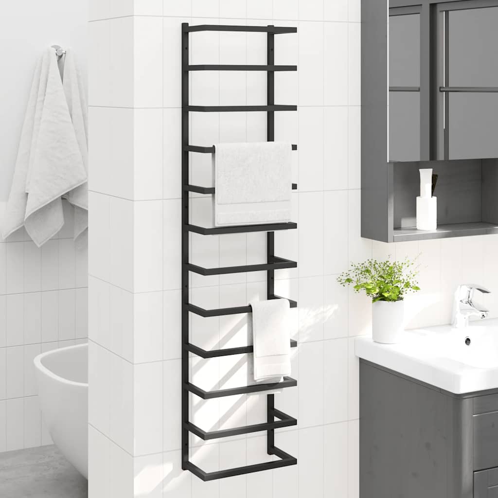 Thumbnail - vidaXL Handtuchständer Schwarz 24x12x96 cm Stahl