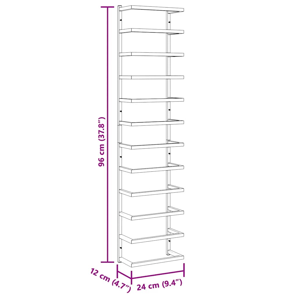 Pyyheteline valkoinen 24x12x96 cm teräs - Image 8